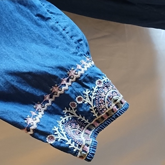 J Jill Denim Dress with embroidery size 2X - Picture 3 of 6